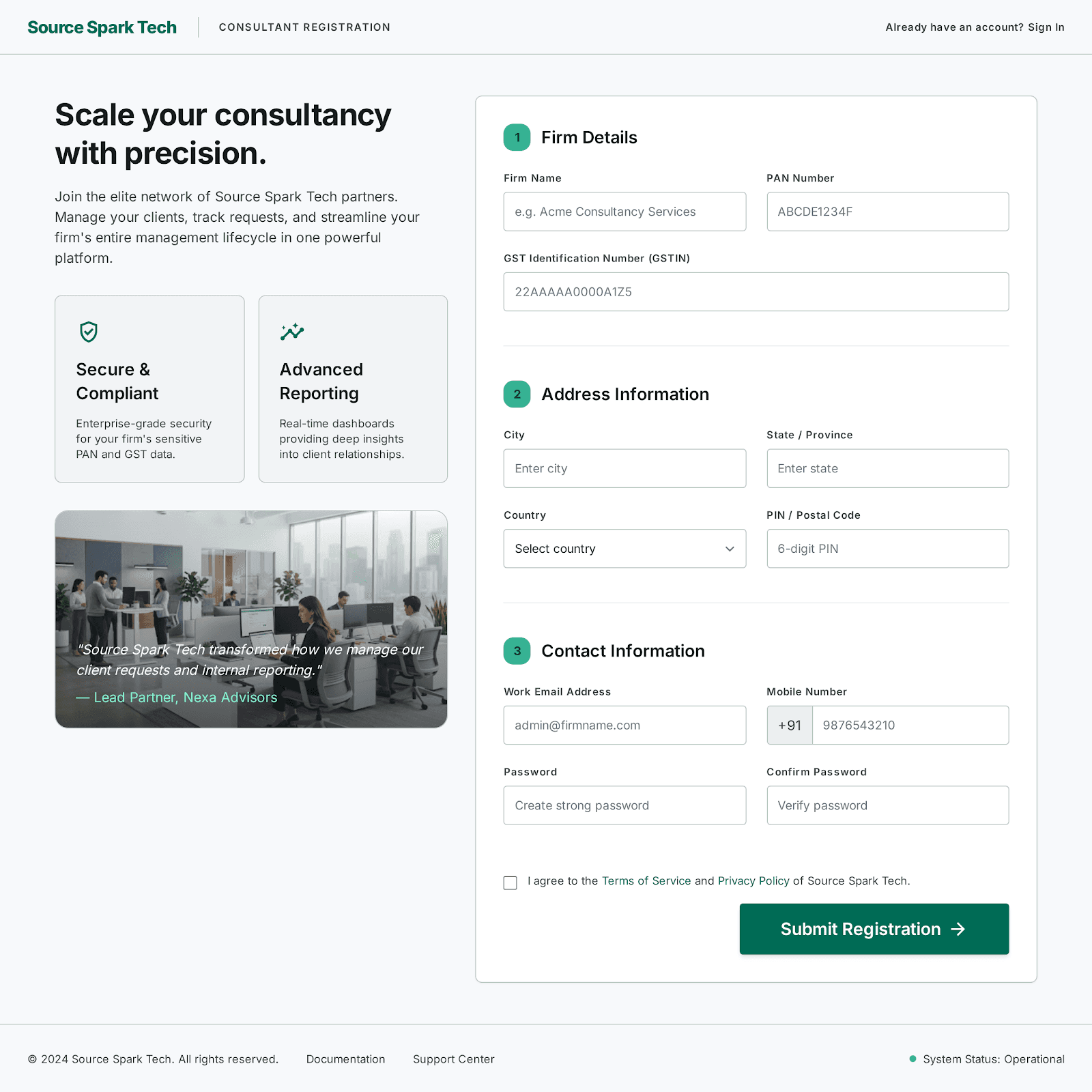 Firm Registration