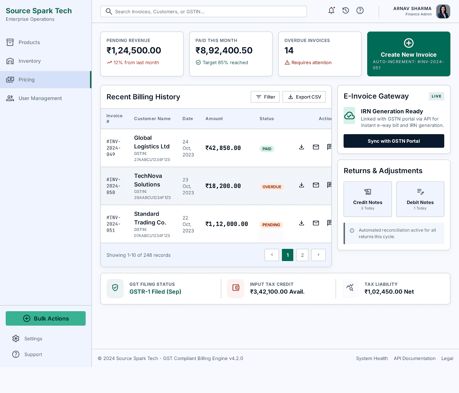 Invoice & Billing Management